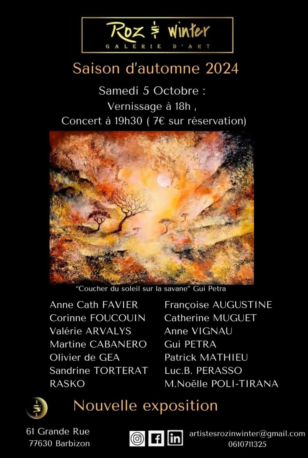 affiche expo collective barbizon oct 24 vernissage