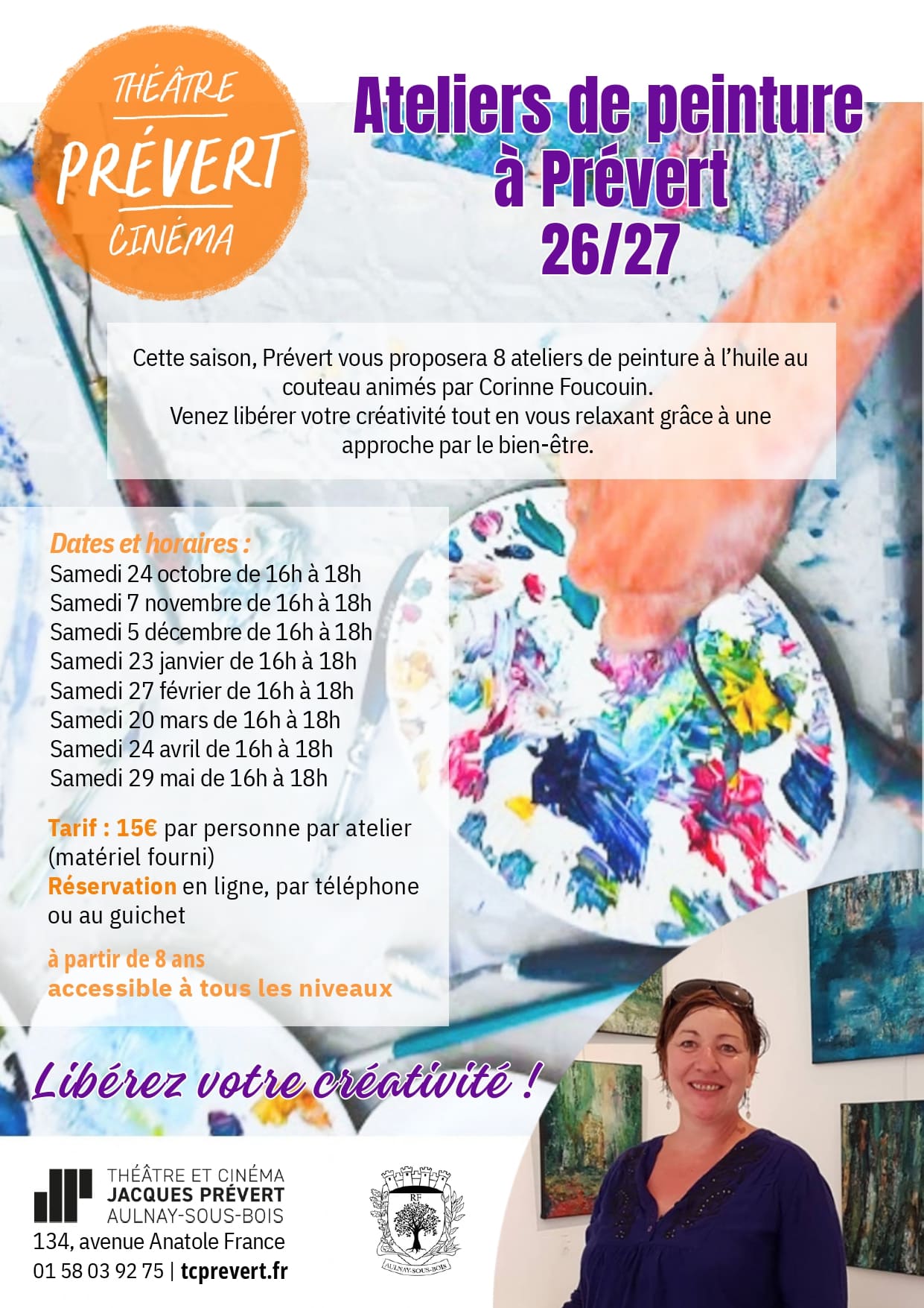 atelier de peinture à l'huile au couteau à aulnay
